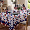1Pc Gnomes Stars Patriotic America 4th Of July Memorial Day Independence Day Tablecloth Rectangle Washable Table Covers For Home Party Decorations